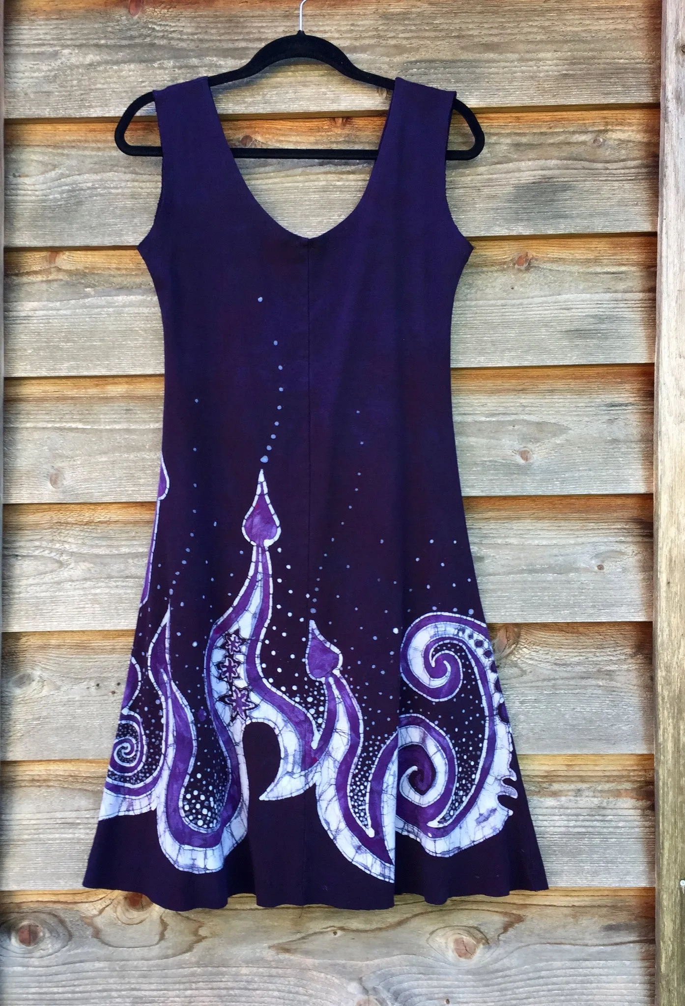 The Waves Are Dancing Organic Cotton Batik Dress - Size Medium