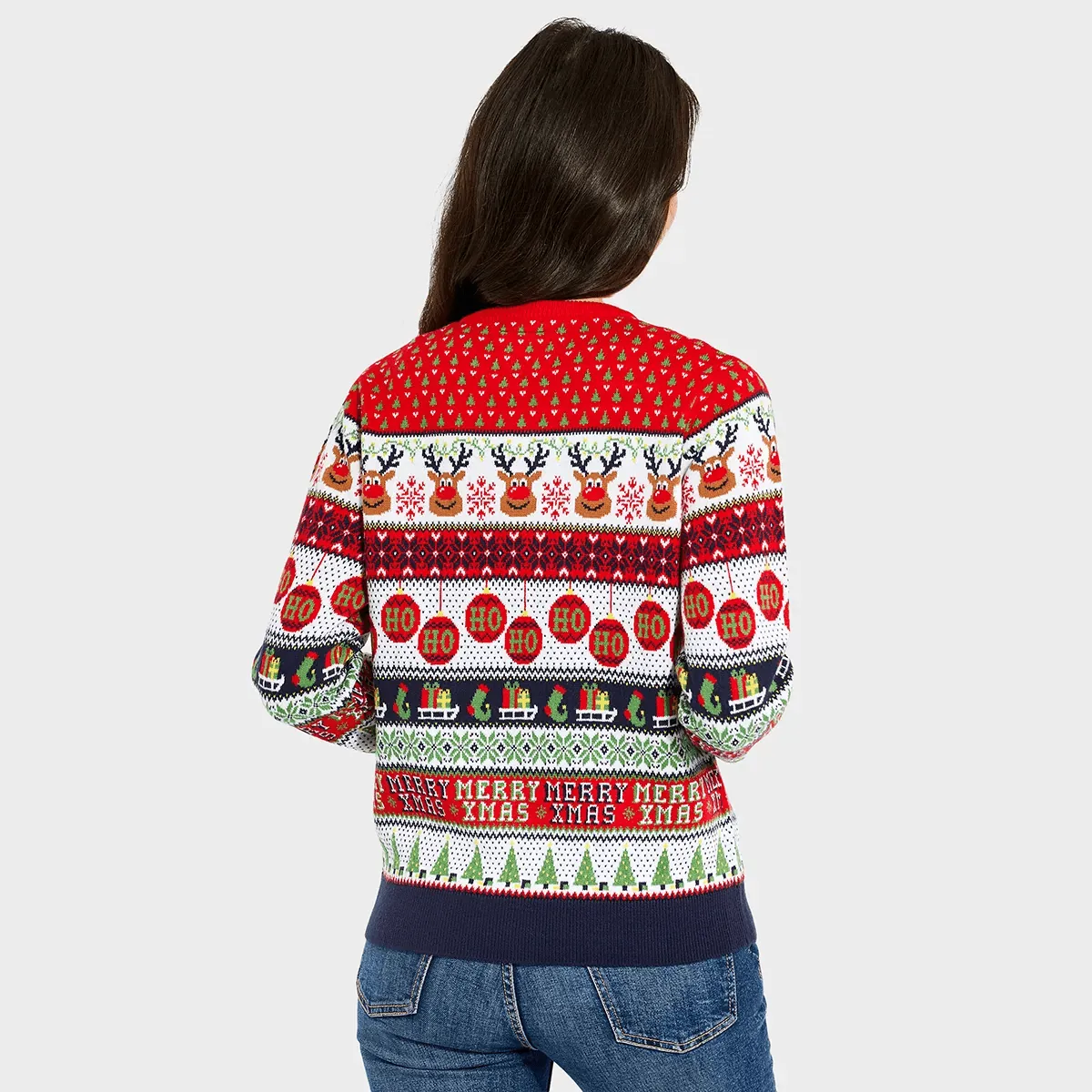 Threadbare Ladies Reindeer Christmas Jumper