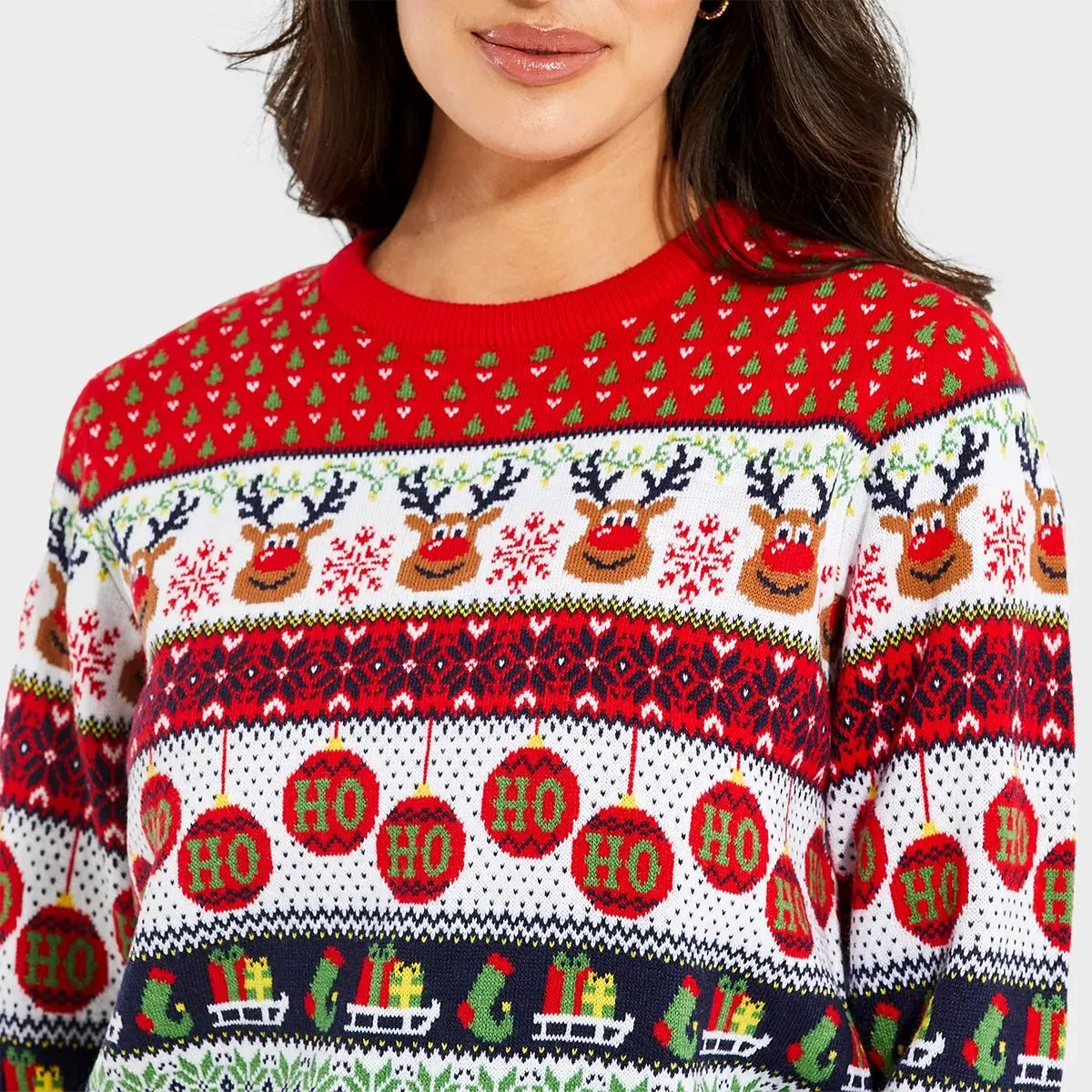 Threadbare Ladies Reindeer Christmas Jumper