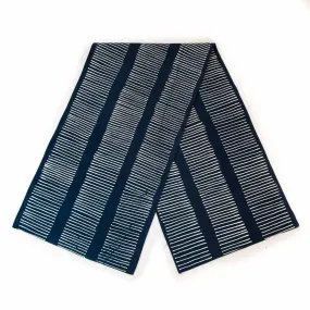 Tribal Cloth Indigo Lines Table Runner