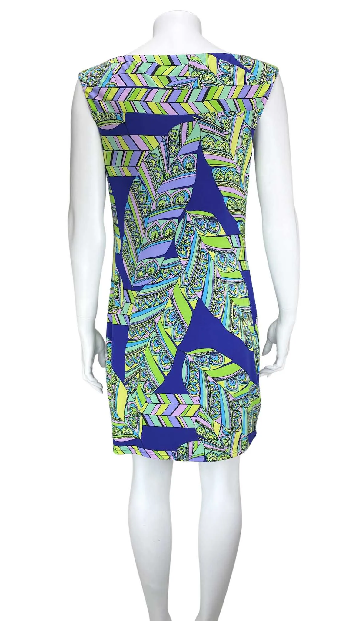 Trina Turk, Women's Mod Print Knit Shift Dress, Purple/Multi, Size 4