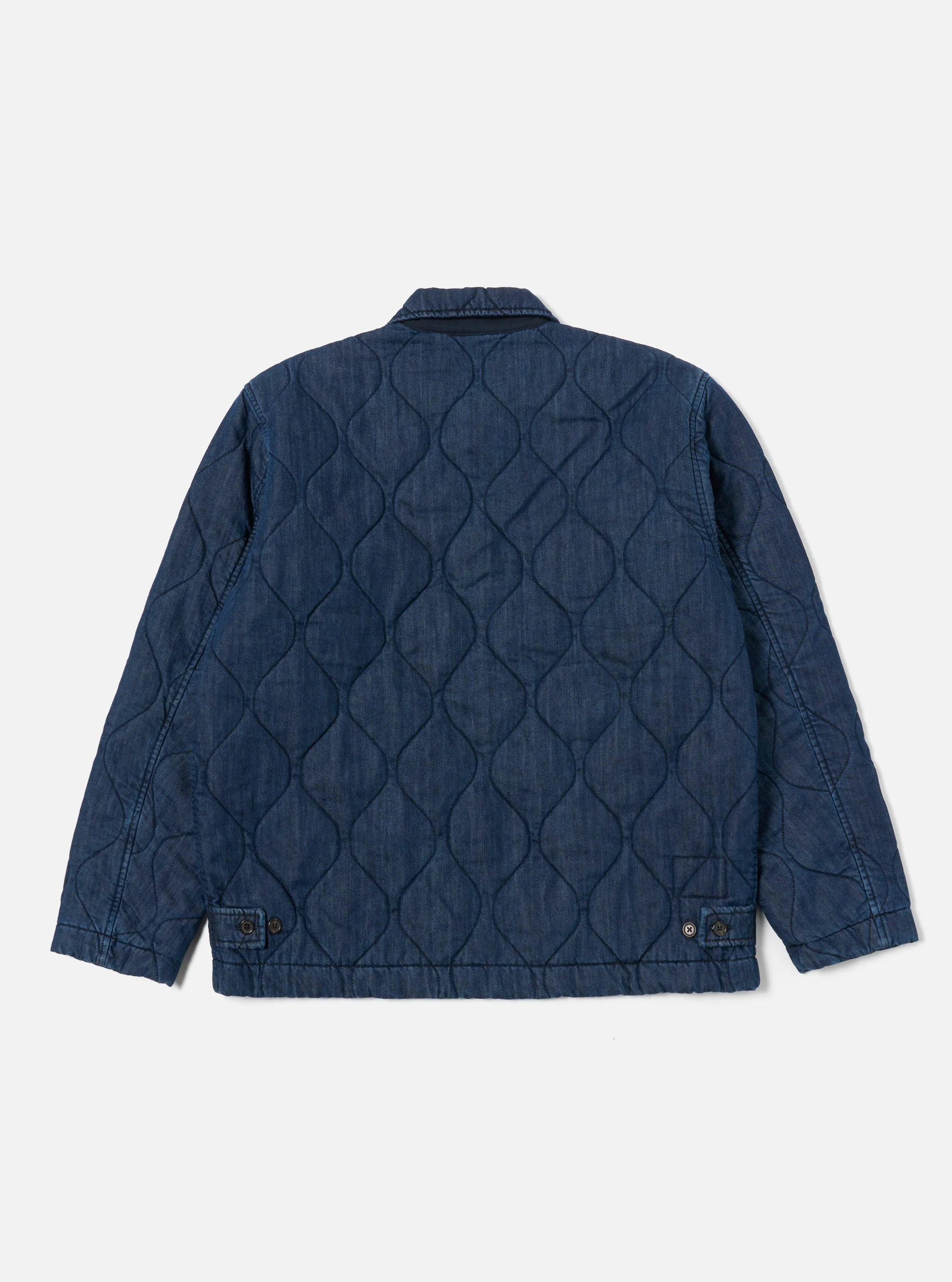 Universal Works Gower Jacket in Indigo Quilt Denim