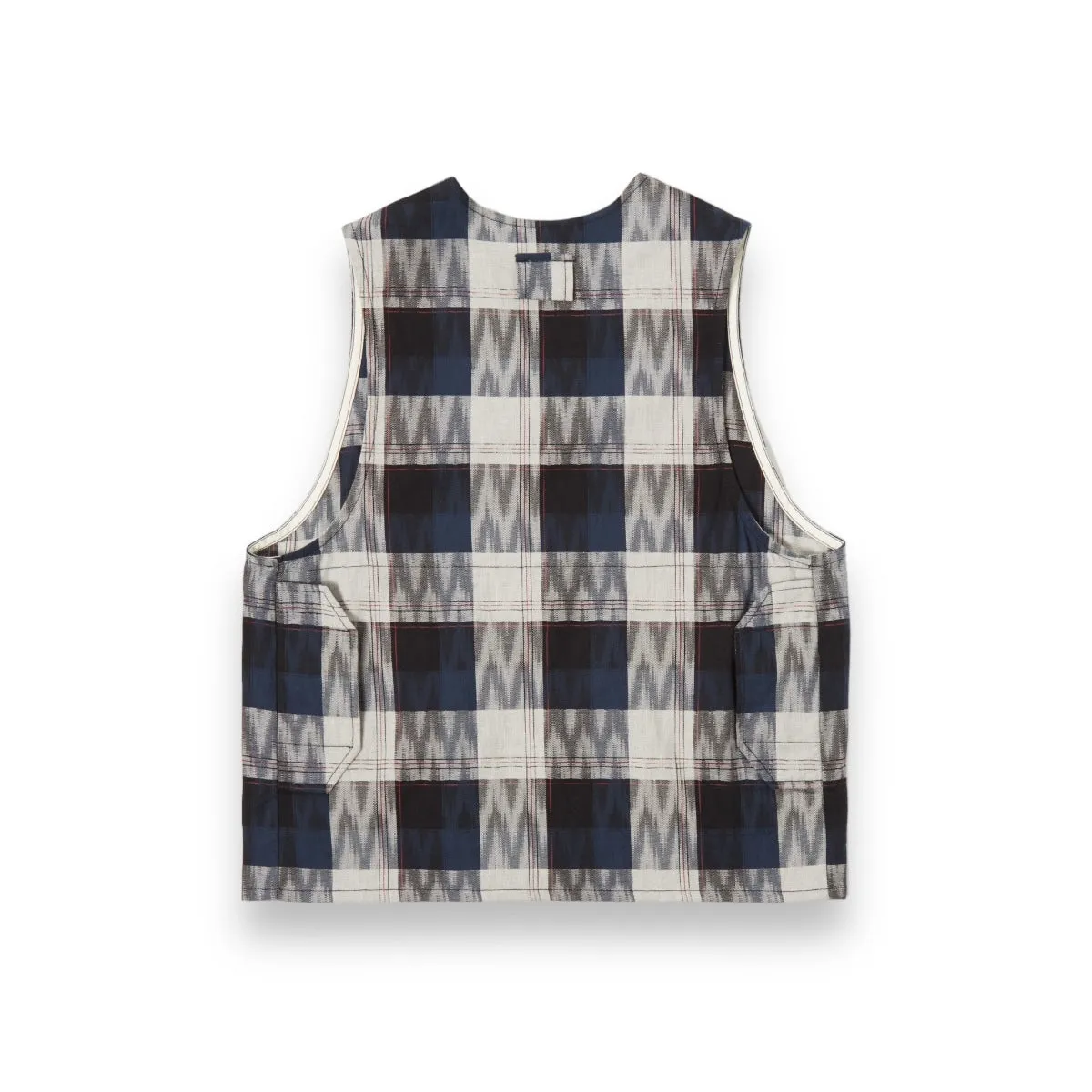 Universal Works Marine Gilet Deck Ikat 30132 indigo