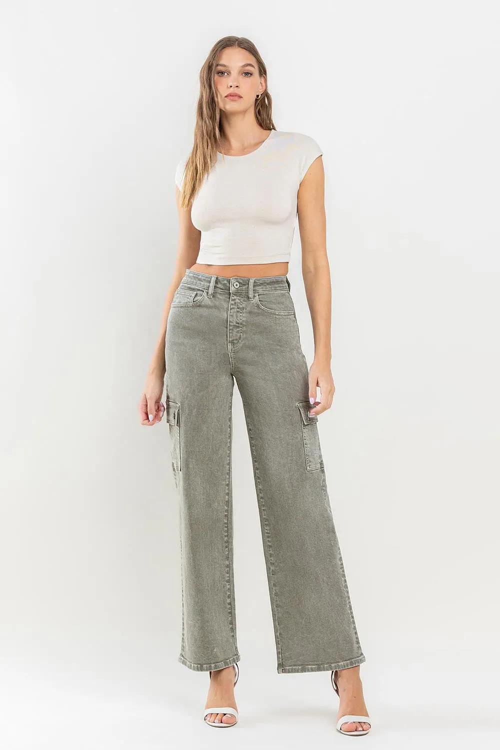 Vervet by Flying Monkey 90's Super High Rise Cargo Jeans