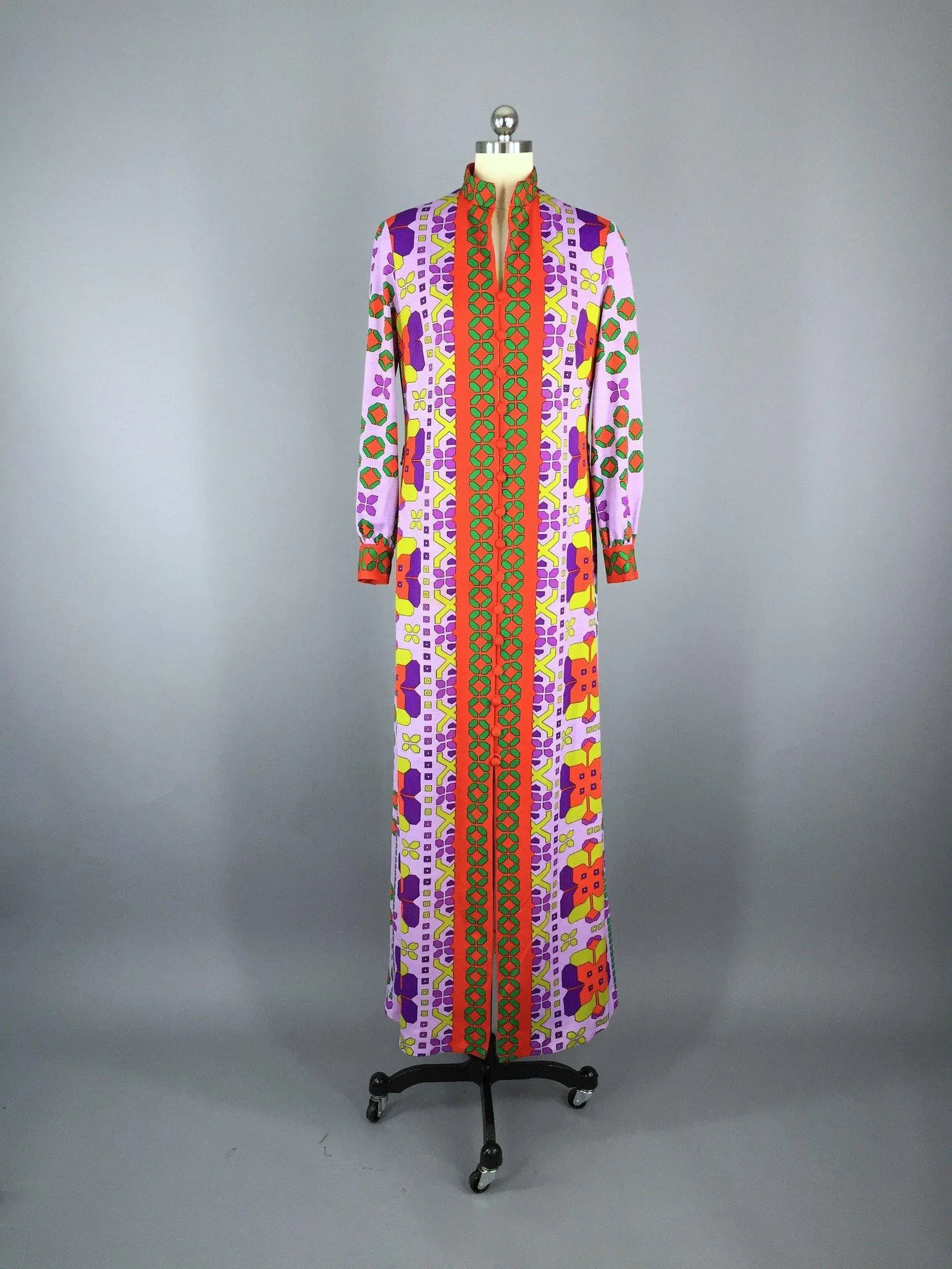 Vintage 1960s Dress / Hong Kong Mod Maxi