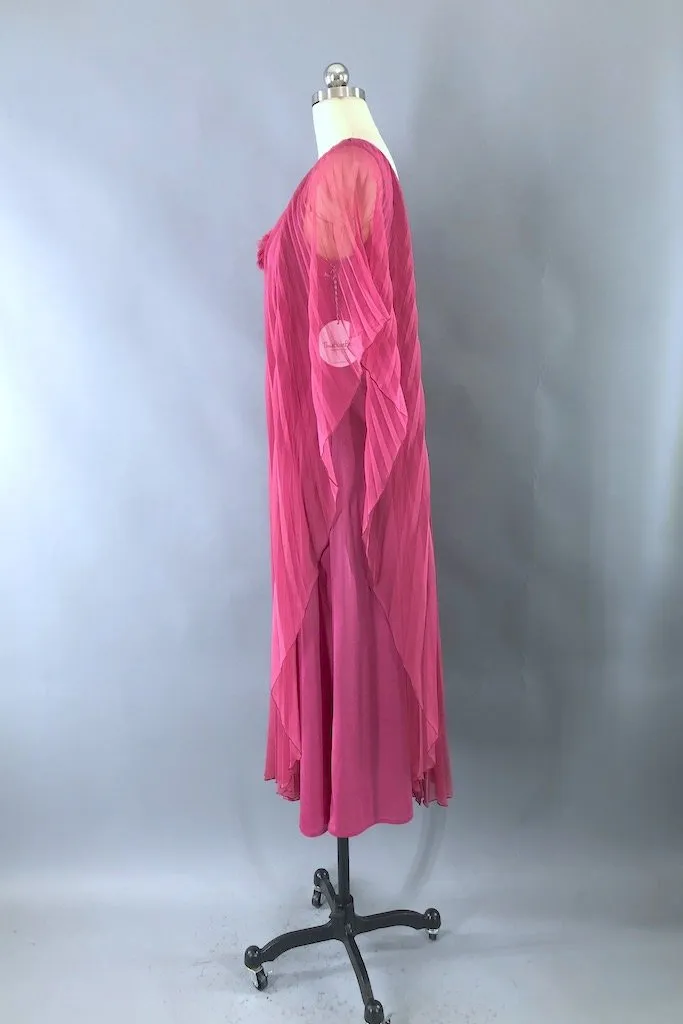 Vintage 70s Chiffon Caftan Dress