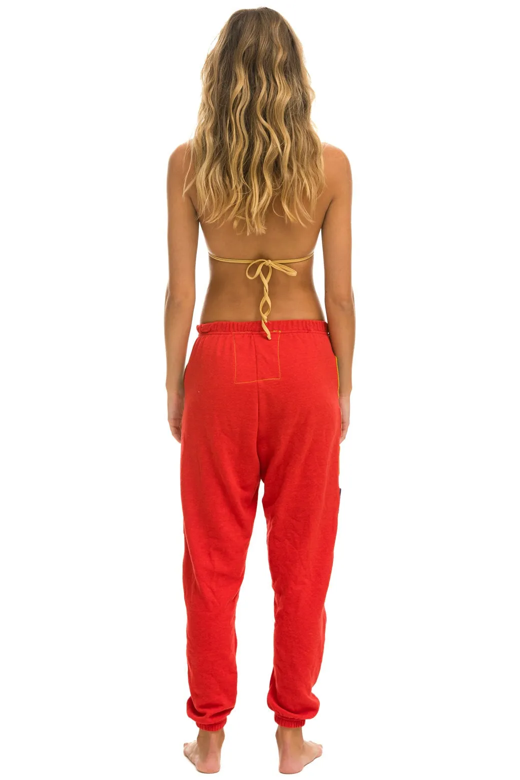 VINTAGE PATCH SWEATPANTS - RED