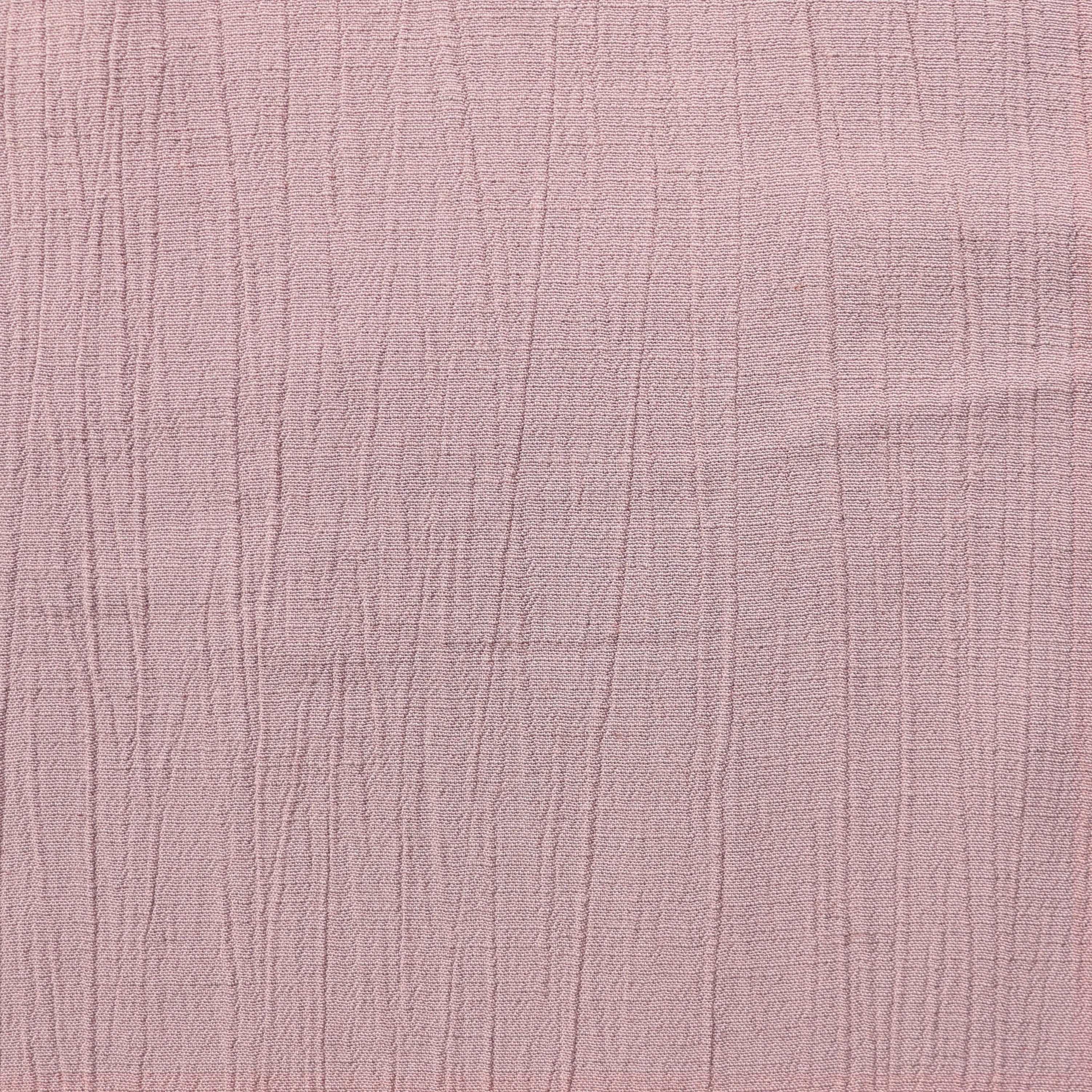 Viscose Linen Crinkle - Blush - END OF BOLT 72cm