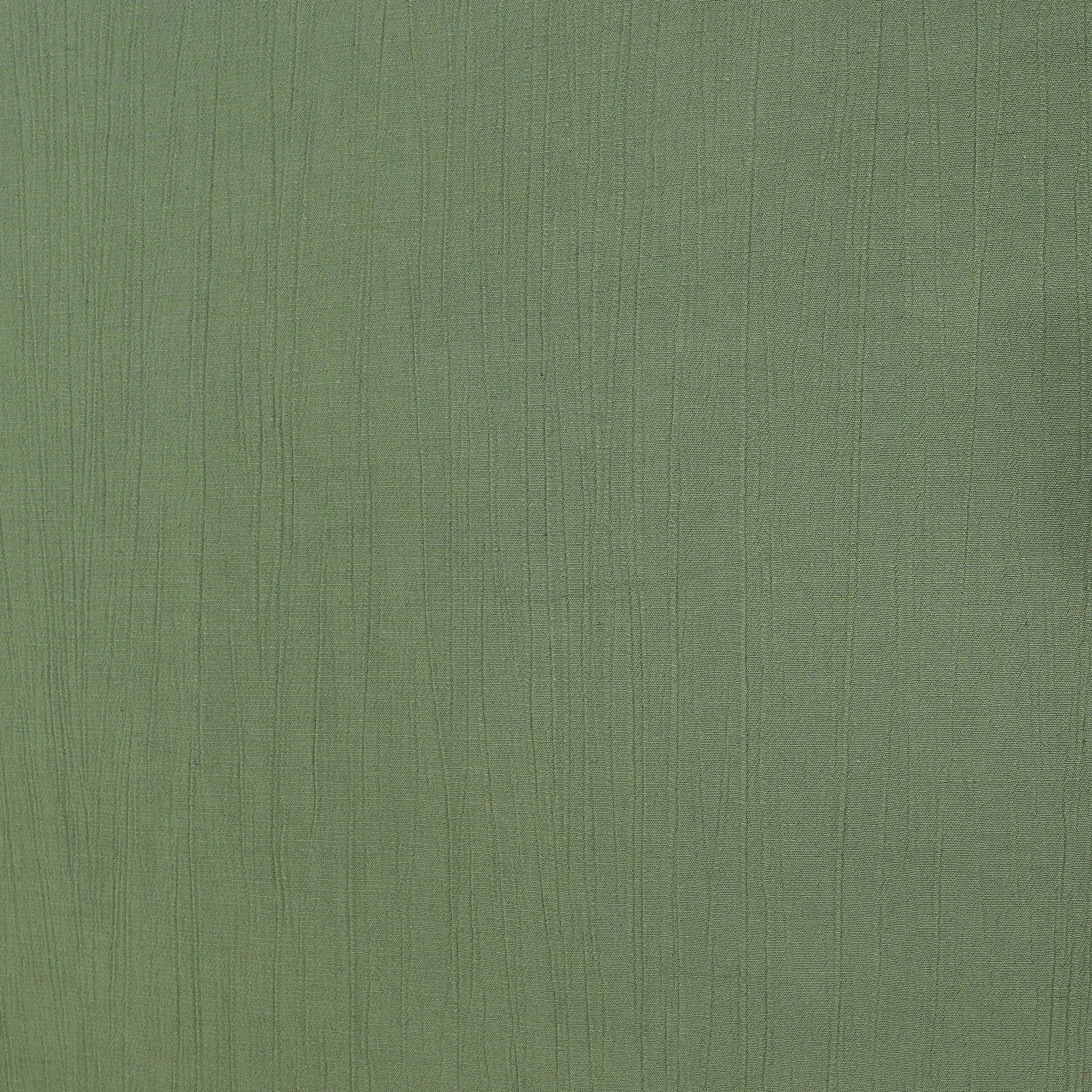 Viscose Linen Crinkle - Khaki Green