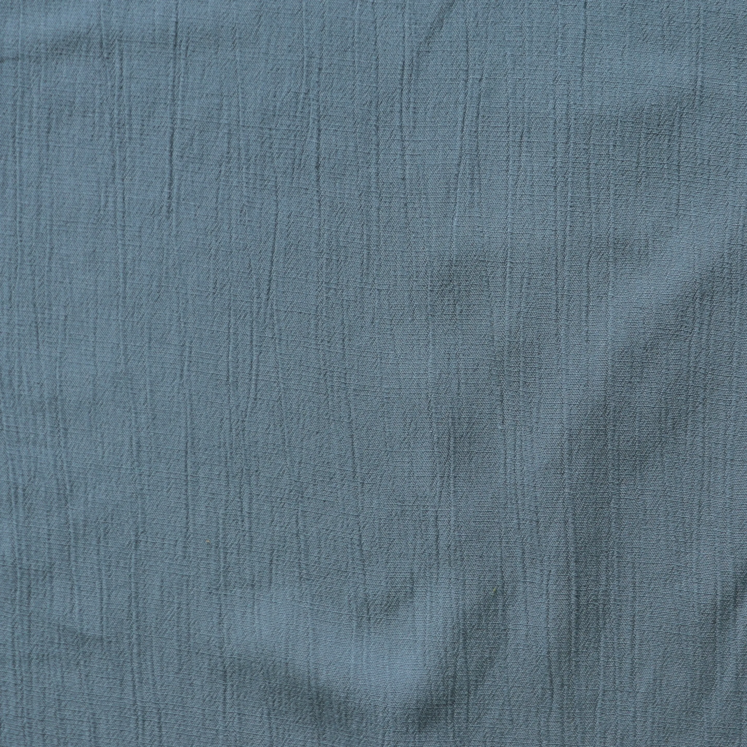 Viscose Linen Crinkle - Slate Blue - END OF BOLT 48cm