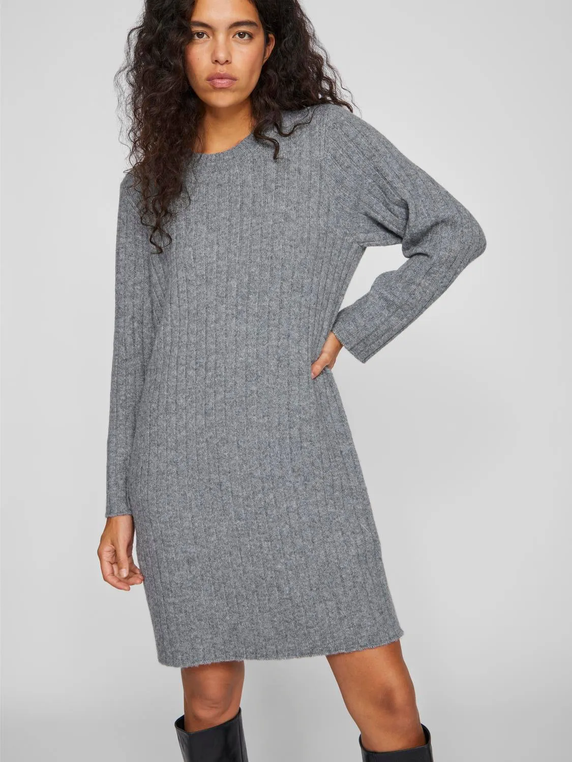 VISTELLE Pullover - Medium Grey Melange