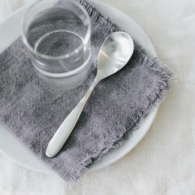 Washed Linen Cocktail Napkins - Gray