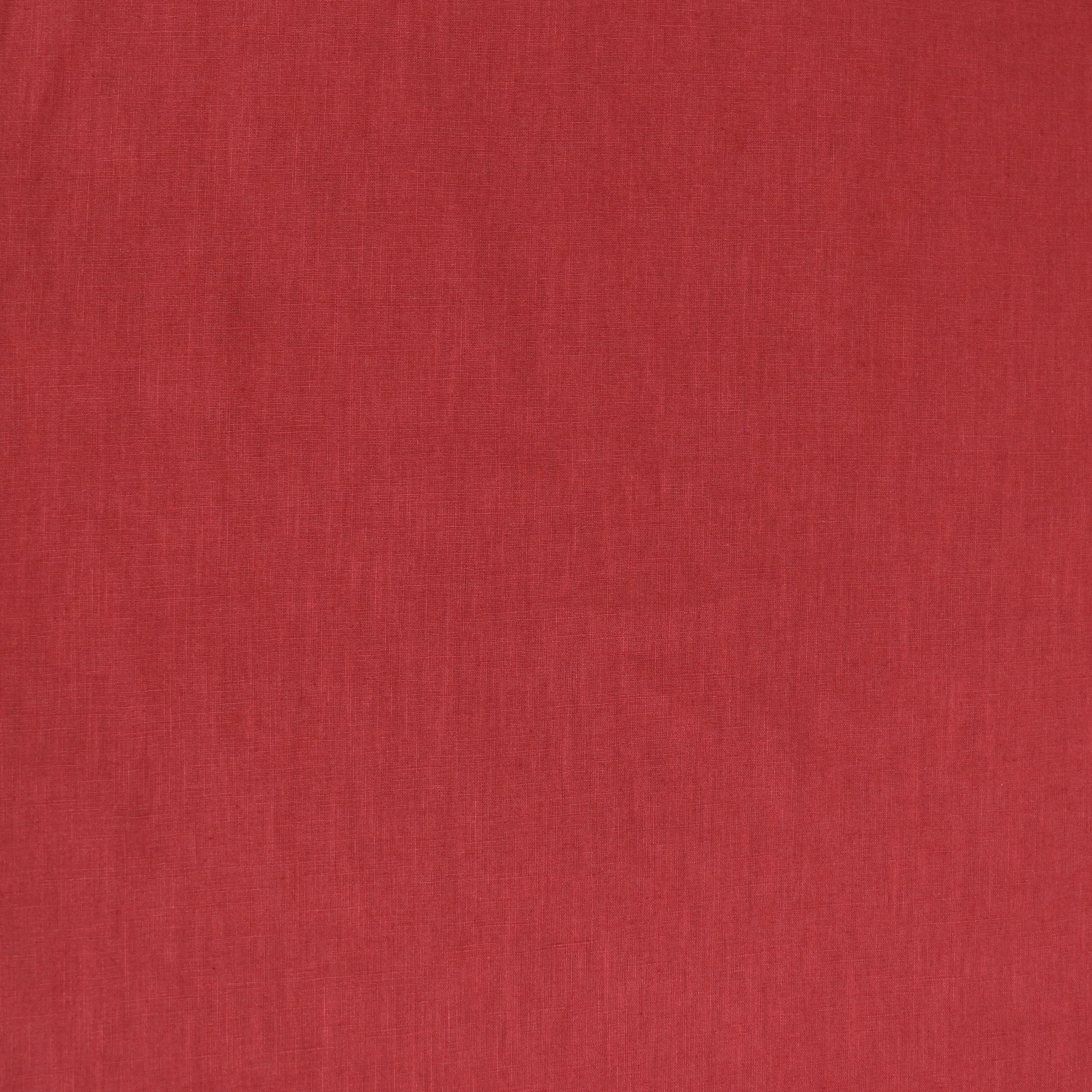 Washed Linen Cotton Lightweight - Red - END OF BOLT 28cm