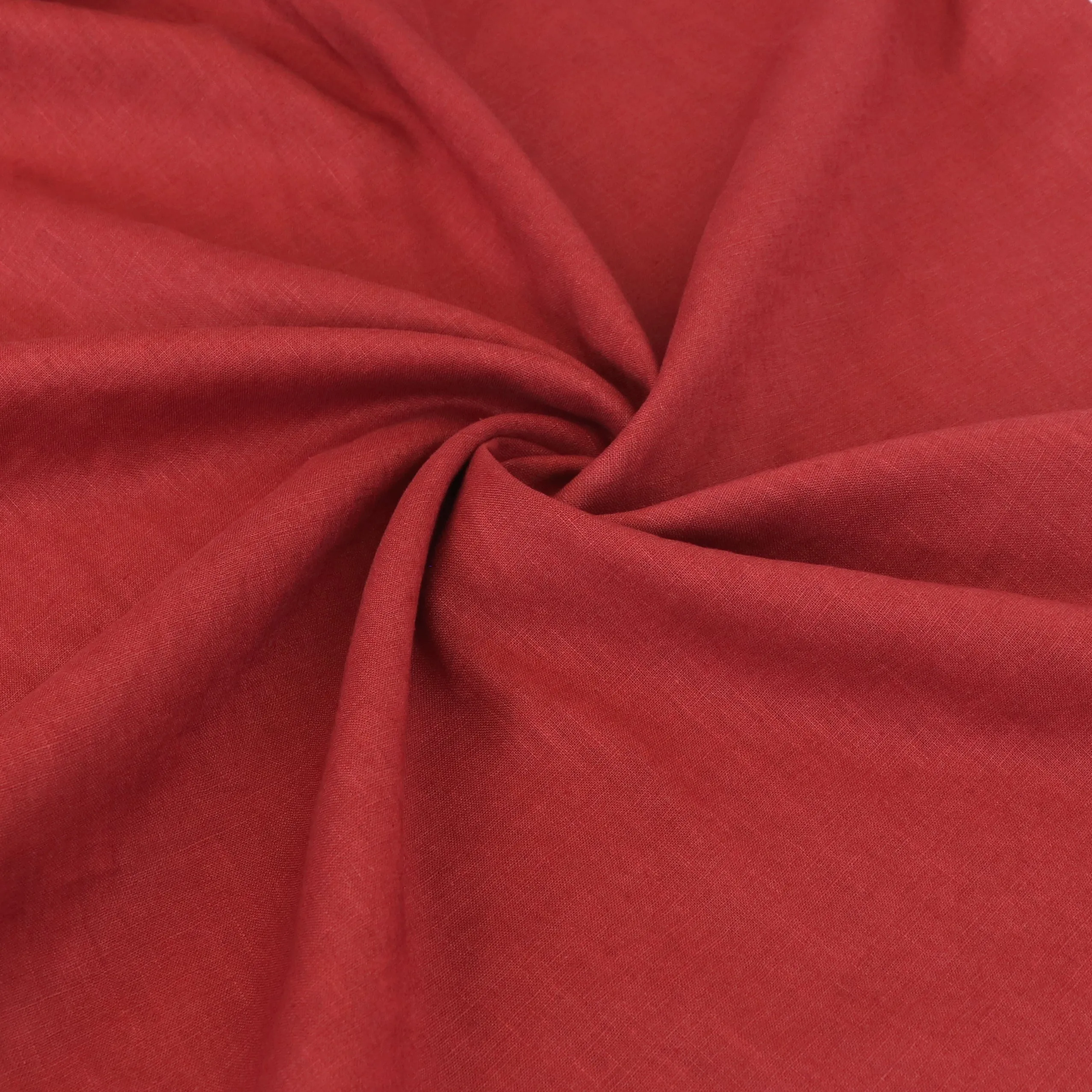 Washed Linen Cotton Lightweight - Red - END OF BOLT 28cm