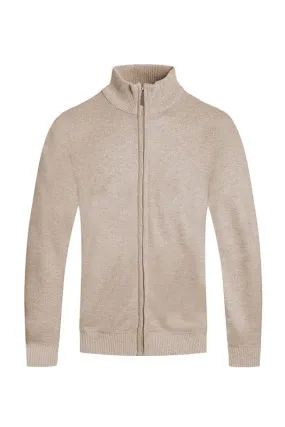 Weiv Mens Solid Full Zip Sweater