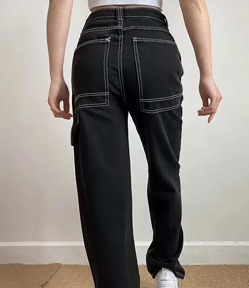 Wenkouban - Sumi Stitch Pocket Jeans