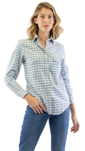 Western Donna - Check Shirt - Blue/White