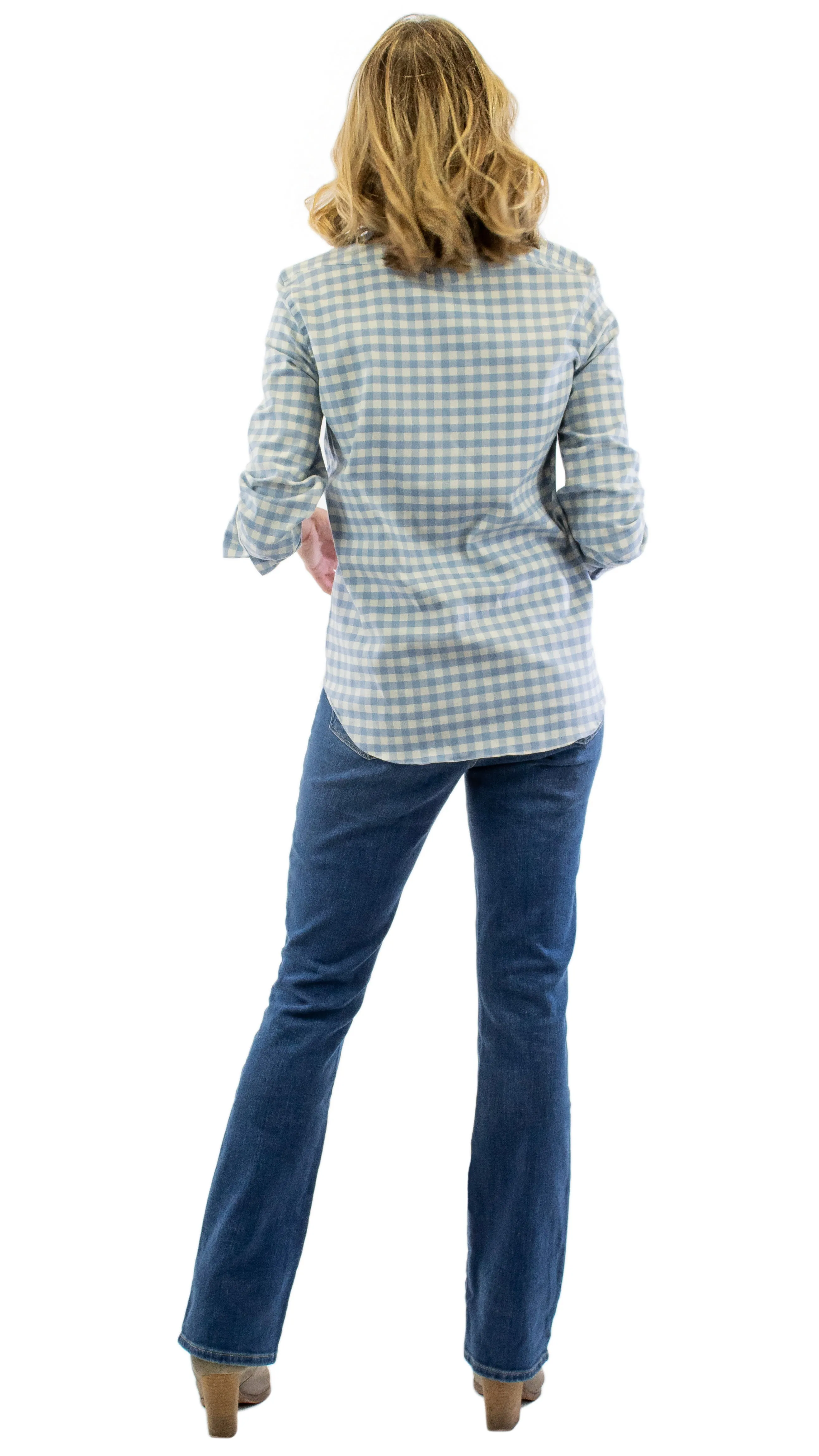 Western Donna - Check Shirt - Blue/White