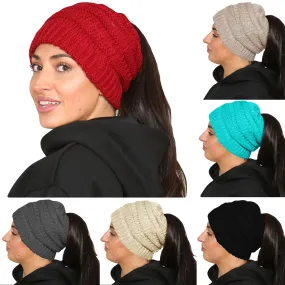 Womens Ponytail Beanie Hat