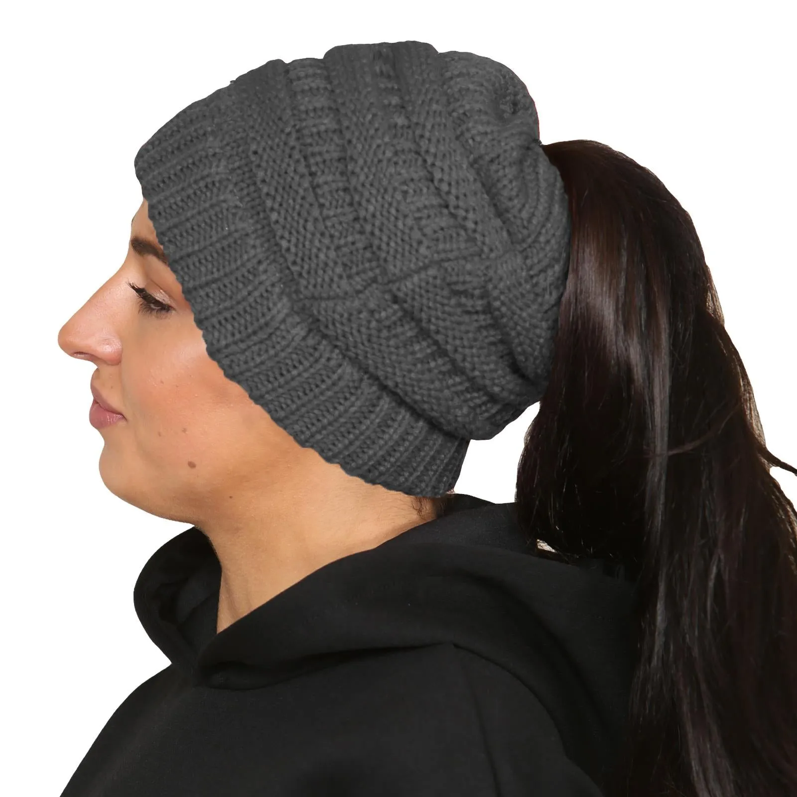 Womens Ponytail Beanie Hat