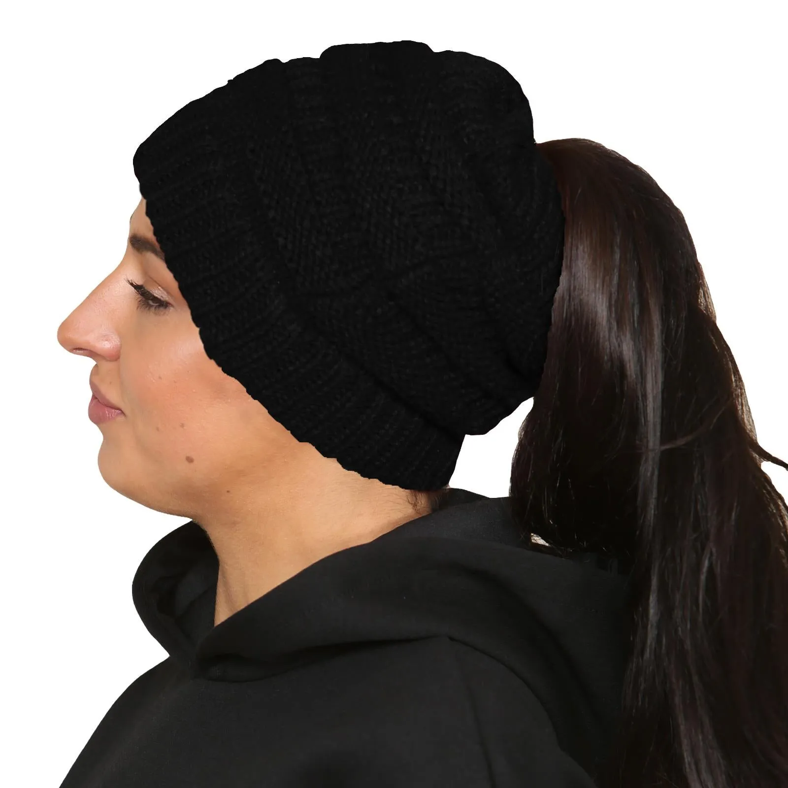 Womens Ponytail Beanie Hat