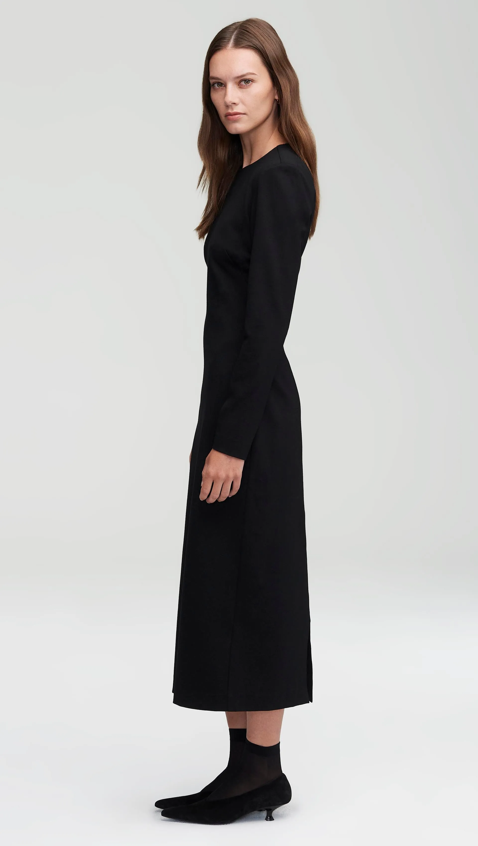 Work Dress in Ponte Jersey | Black