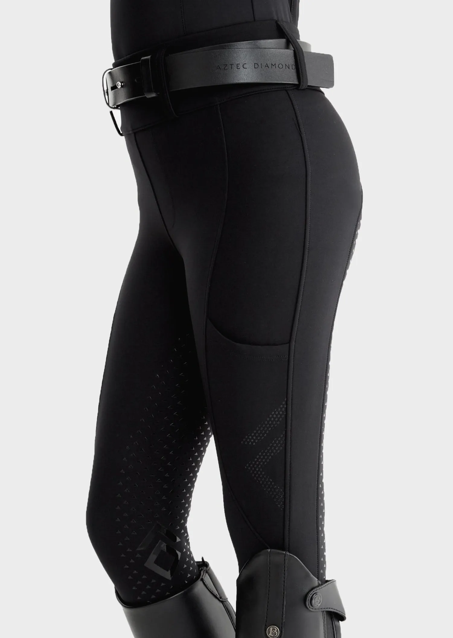 YR Black Full Seat Compression Breeches