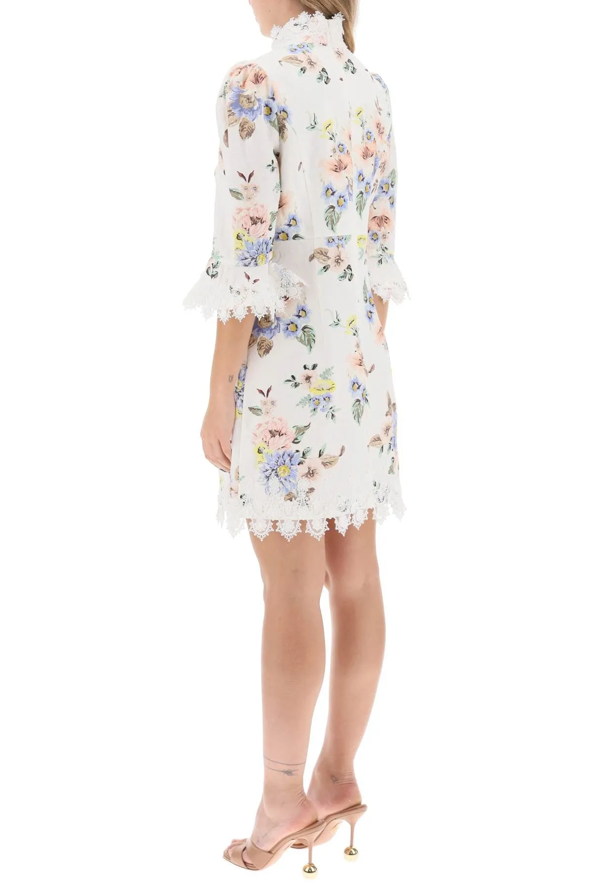 Zimmermann applique linen mini dress