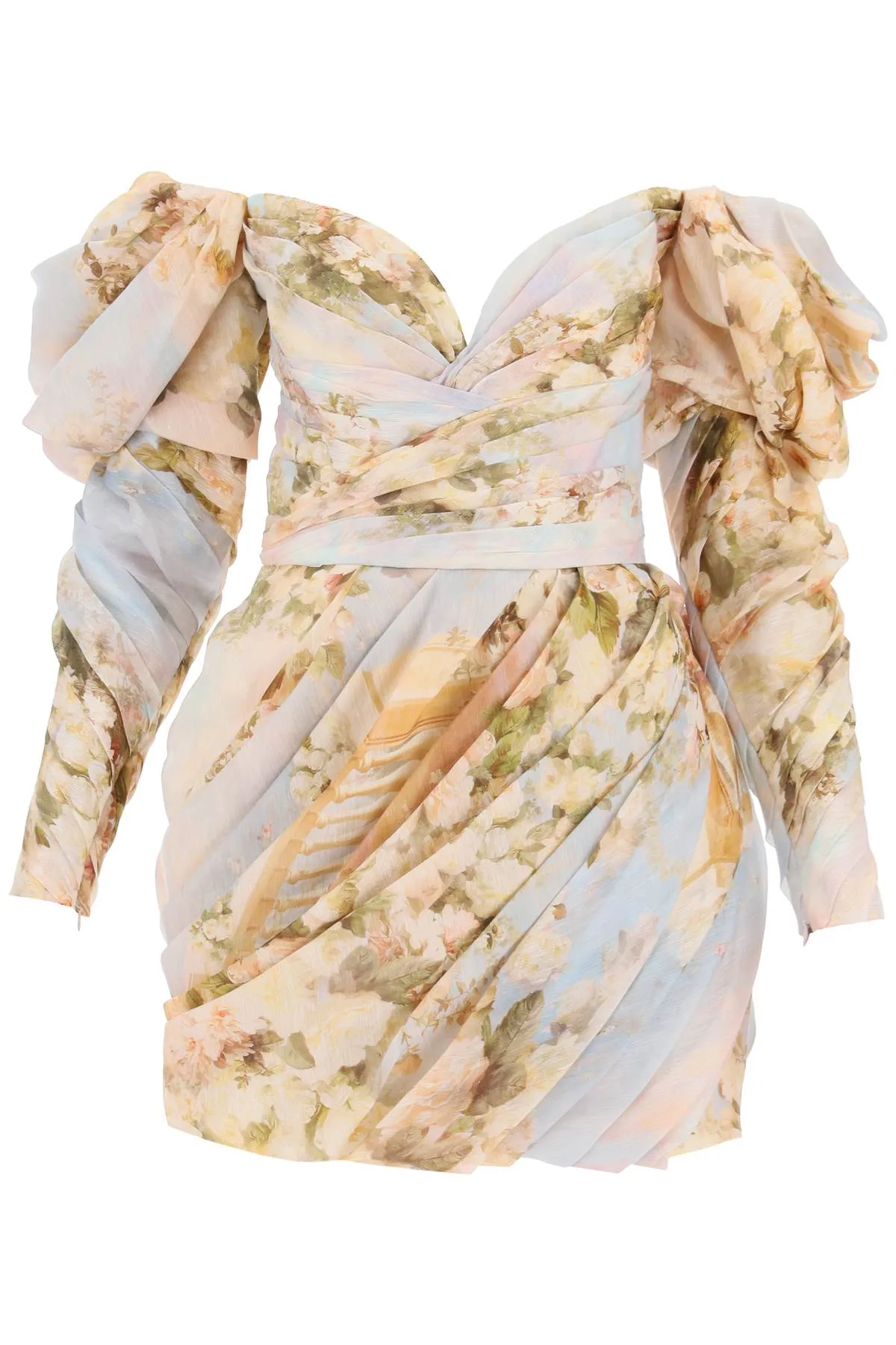 Zimmermann luminosity draped mini dress